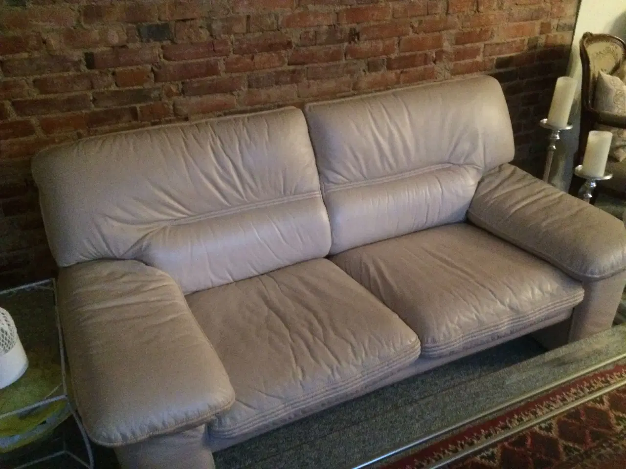 Billede 1 - Sofa i læder overalt
