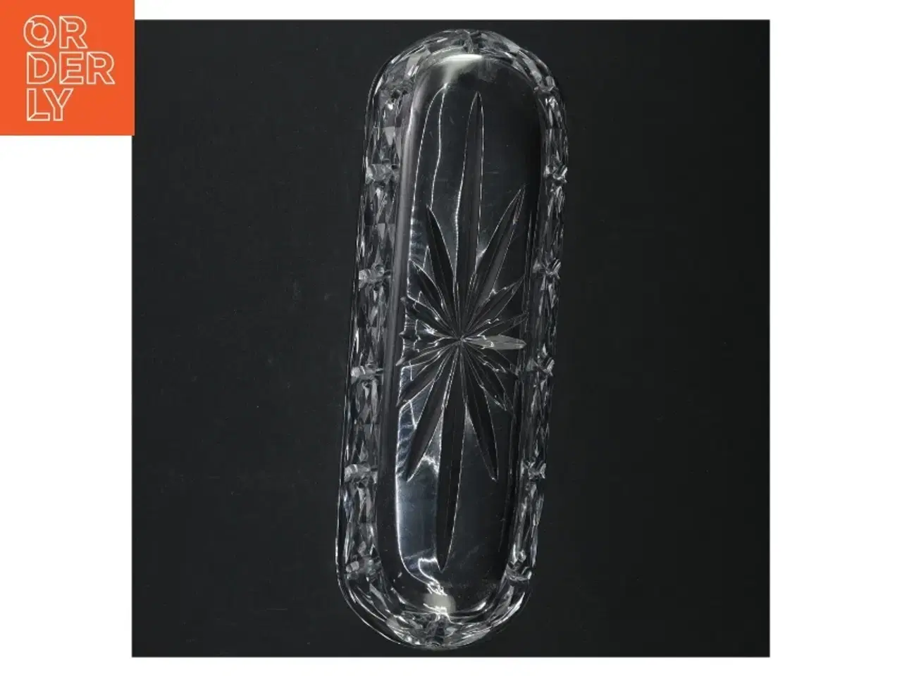 Billede 4 - Glasskål   brugt på gamle toiletborde (str. 25 x 8 cm)
