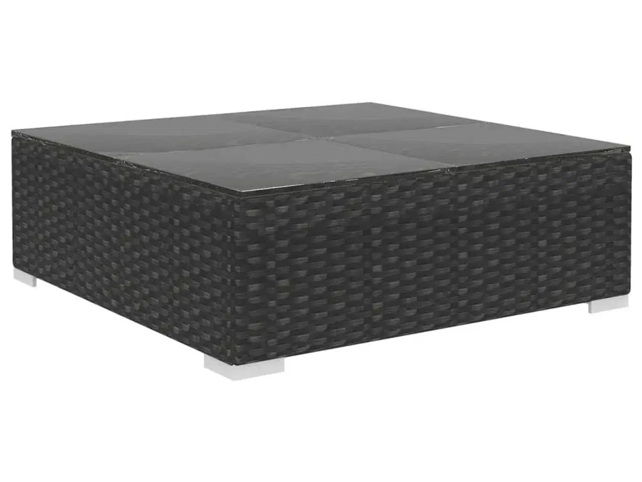 Billede 7 - Loungesæt til haven 8 dele med hynder polyrattan sort