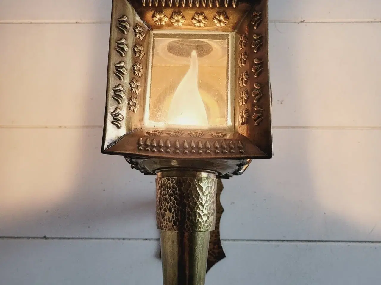 Billede 7 - ⭐️- Vintage Messing Væglampe / vognlampe
