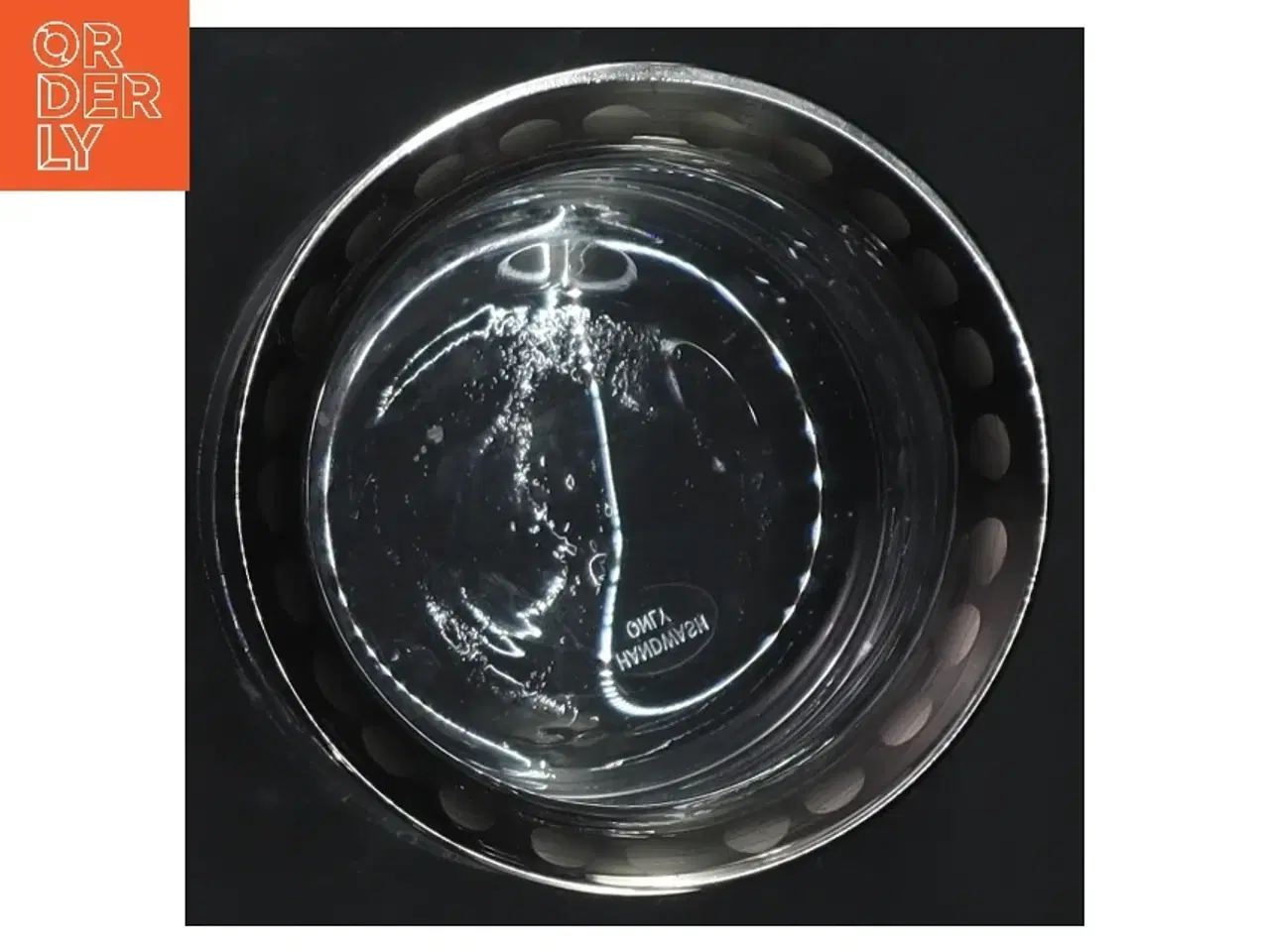 Billede 3 - Glas vase med blomstergravering (str. 9x9 cm)