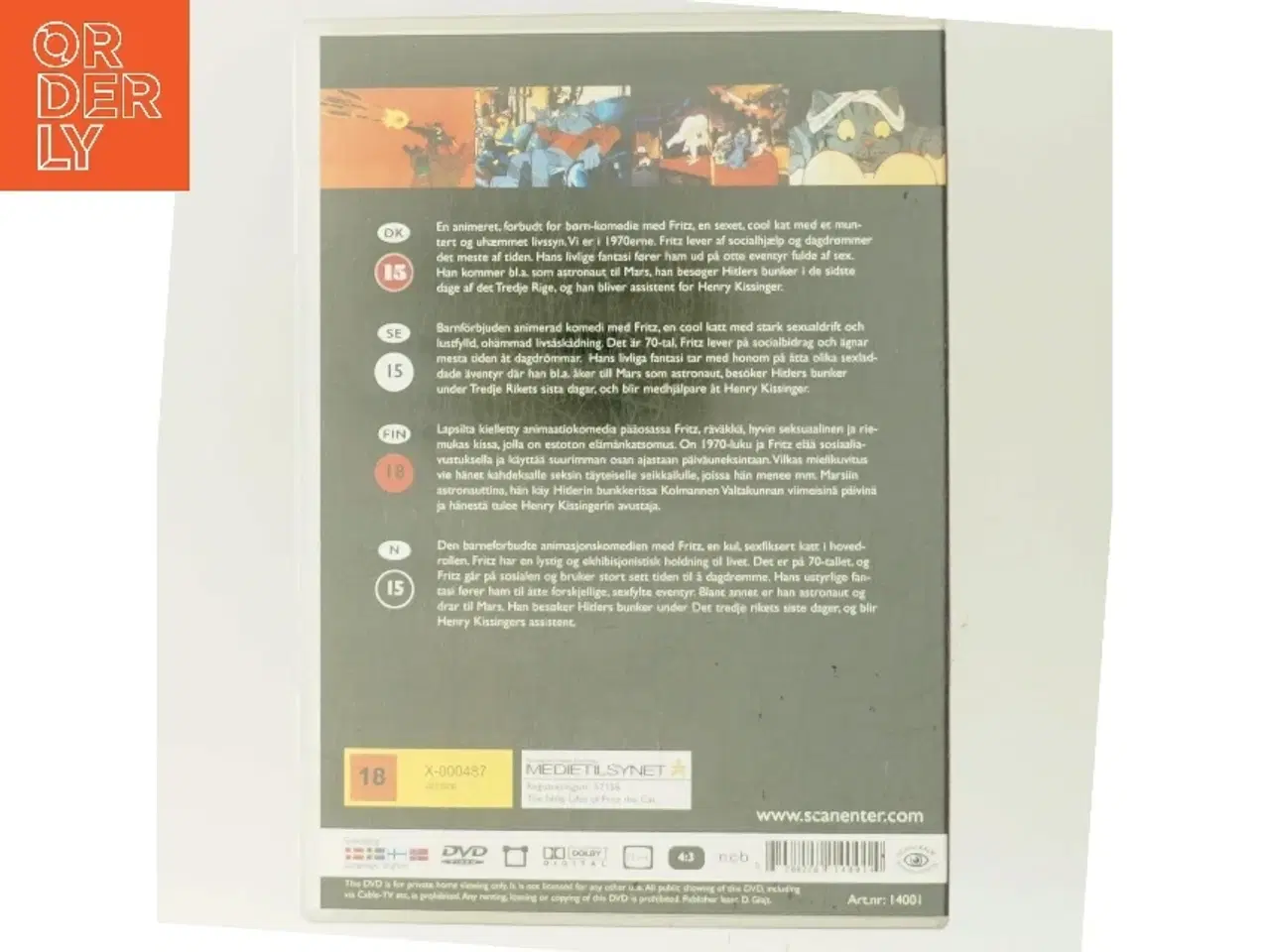 Billede 3 - The Nine Lives of Fritz the Cat (DVD)