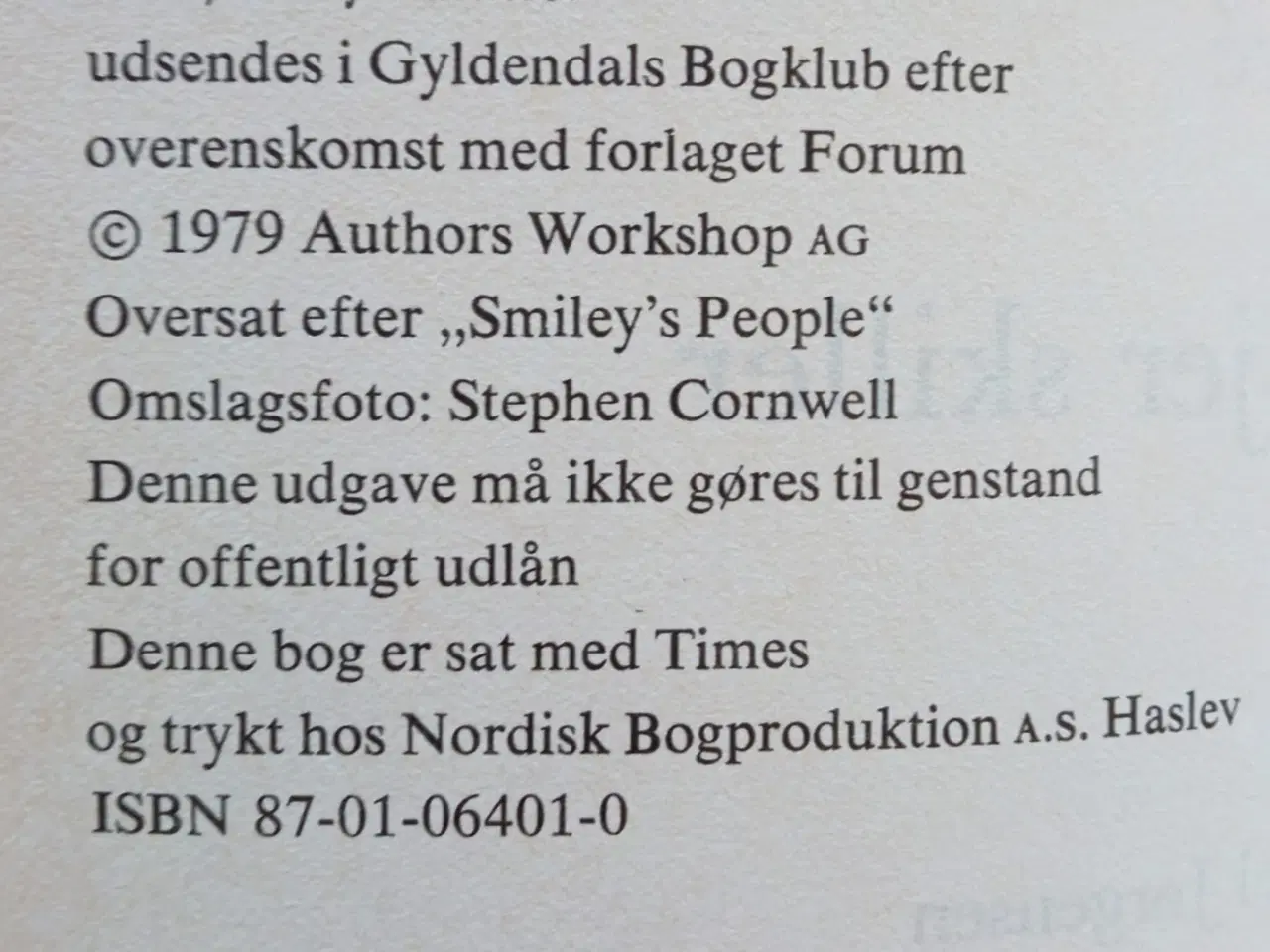 Billede 3 - Roman. Til døden jer skiller (Smiley’s People)