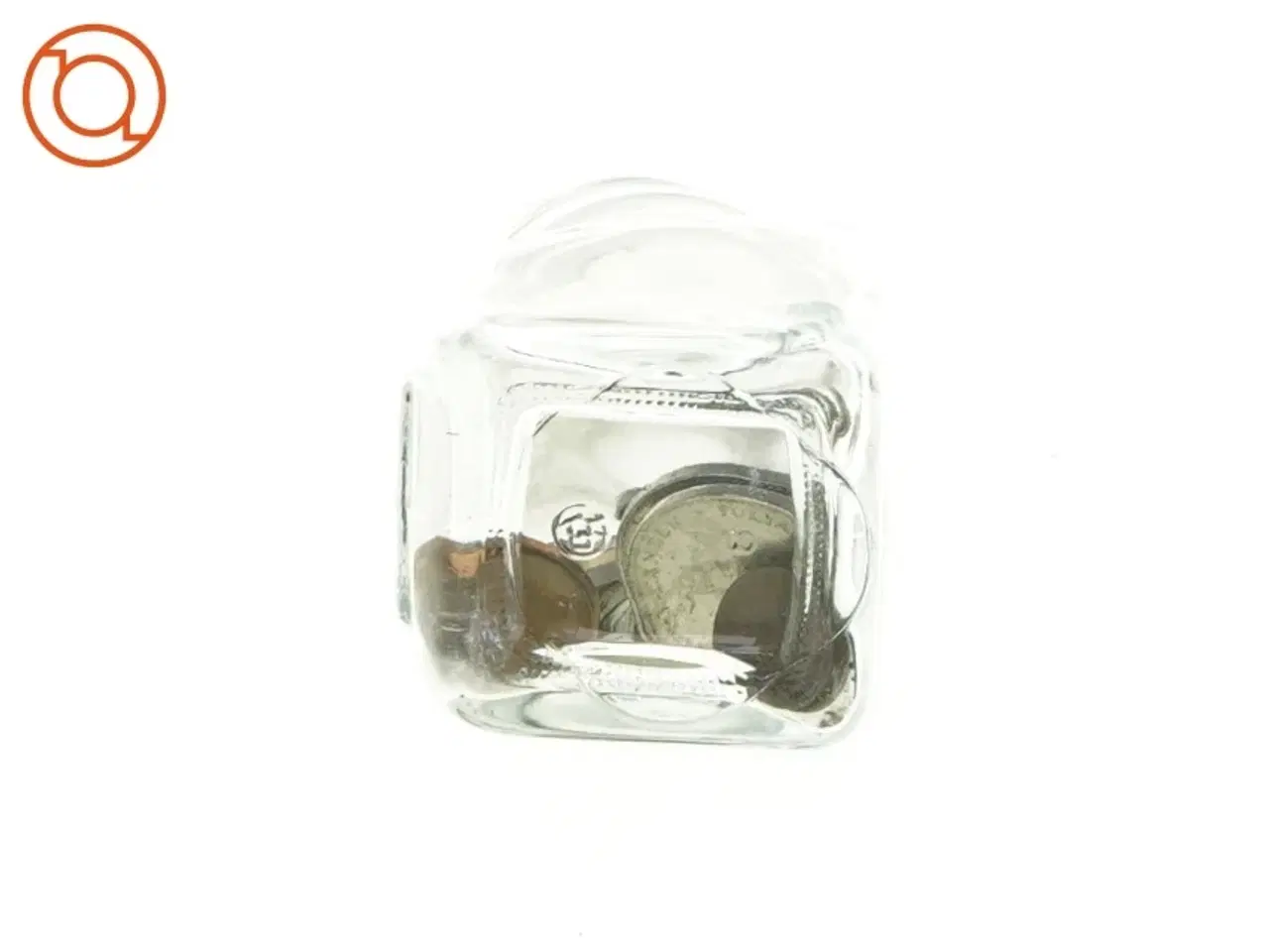 Billede 5 - Glasbeholder med mønter (str. 10 x 6 cm)