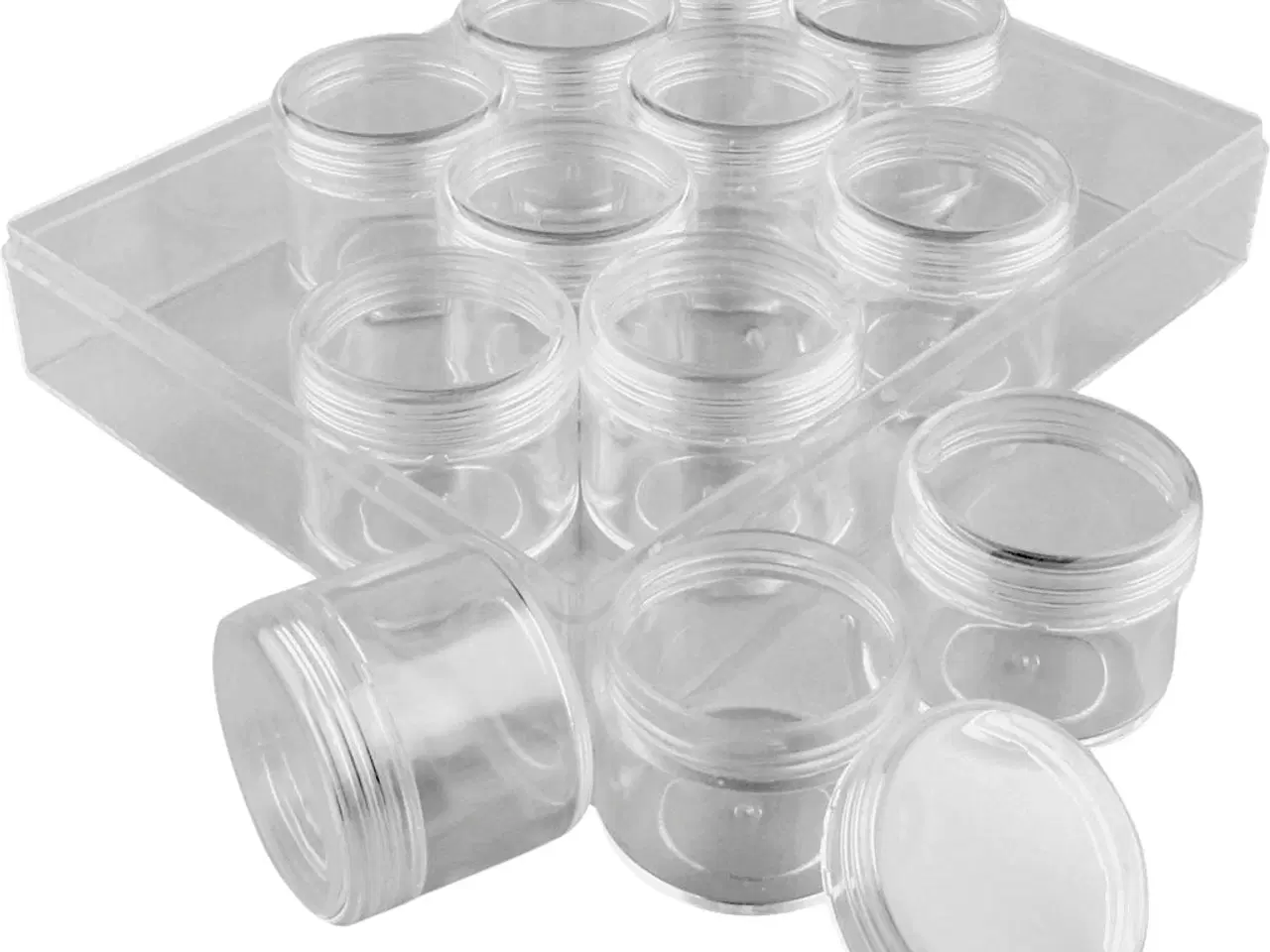 Billede 1 - Acryldåser 20 ml - 12 stk. til opbevaring