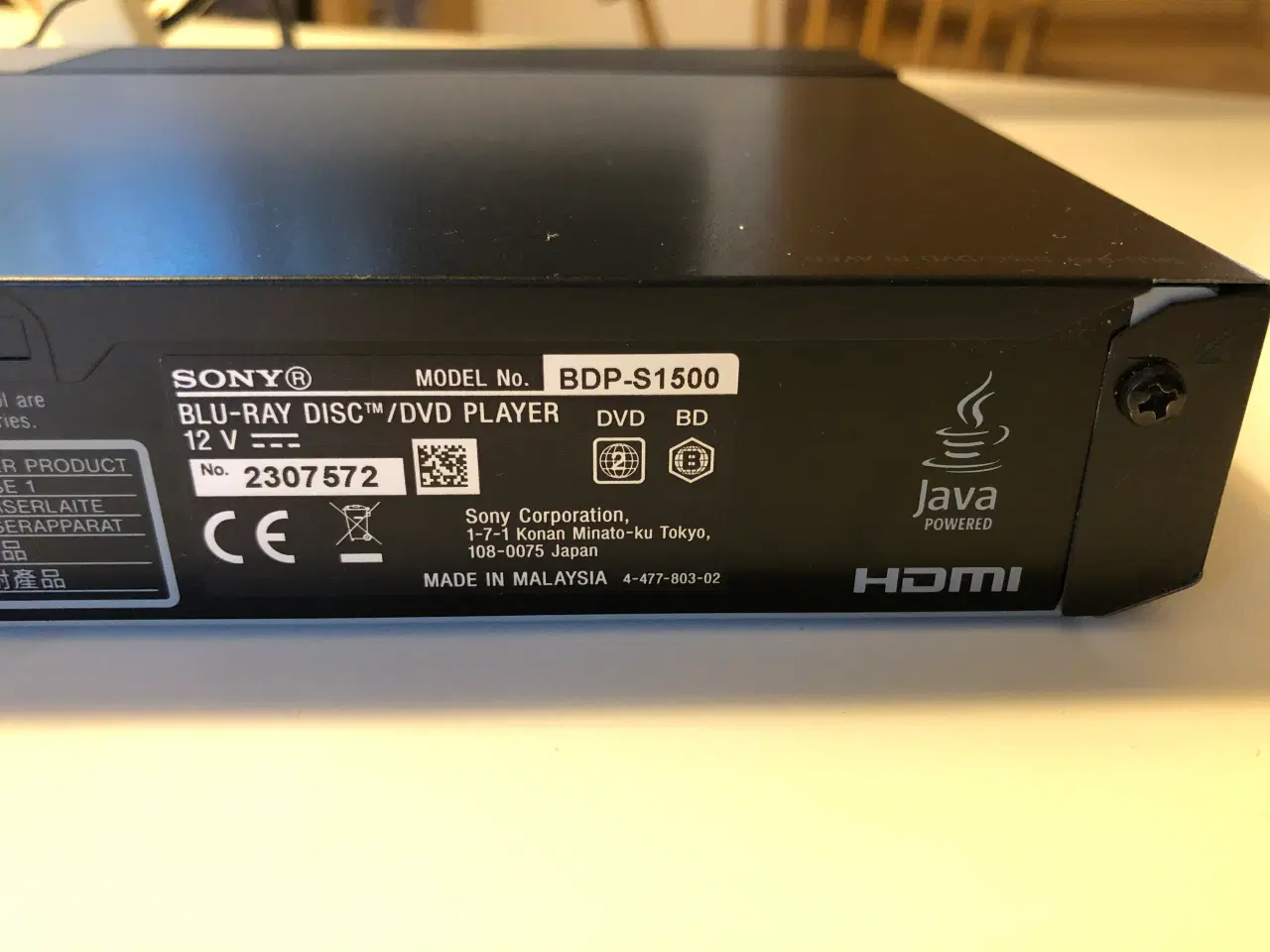 Billede 10 - Sony Bluray afspiller model BDP-S1500
