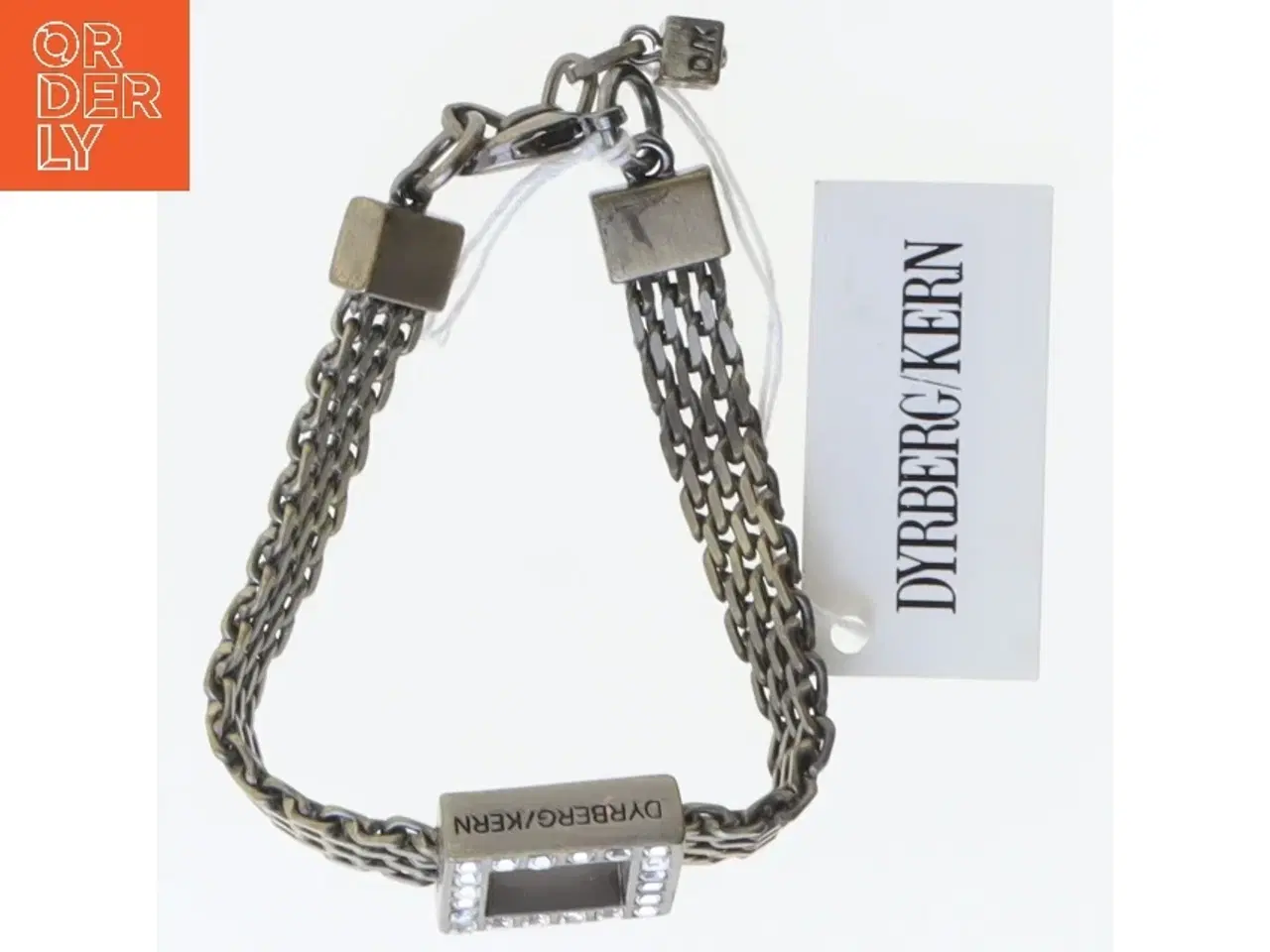 Billede 1 - Armbånd med kvadratisk dekoration fra Dyrberg/Kern (str. 20,5 cm)