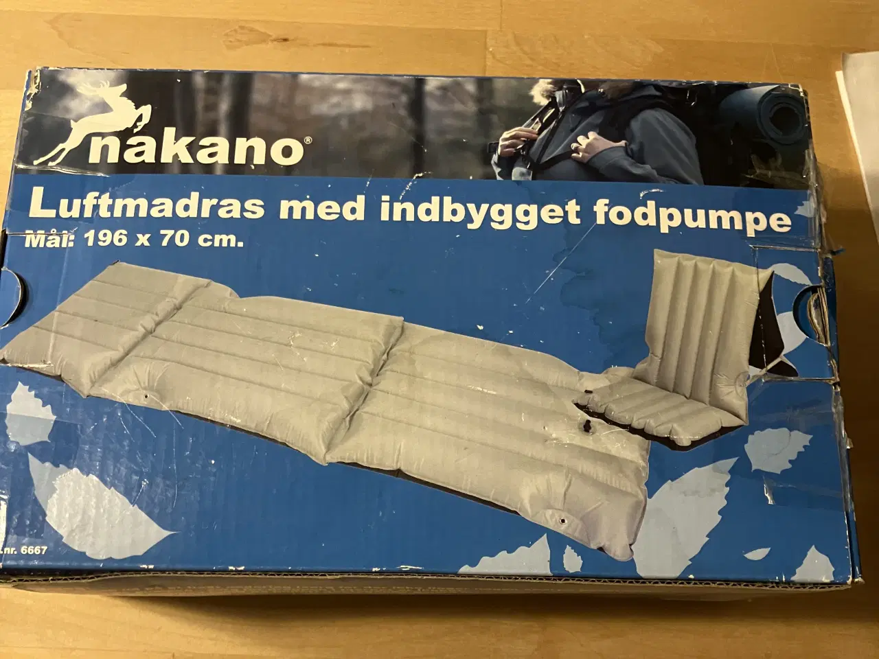 Billede 1 - Luftmadras med indbygget fodpumpe fra Nakano