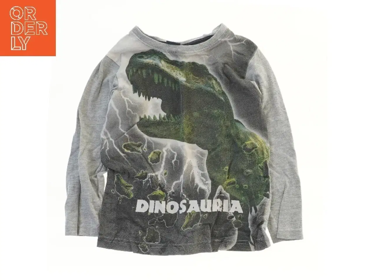 Billede 1 - Langærmet T-shirt med dinosaurtryk fra Dinos Auria (str. 104)