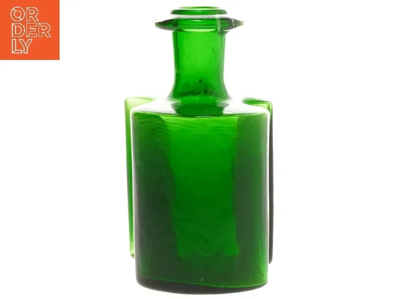 Billede 2 - Grøn glasflaske (str. 15 cm)Gammel grøn flaske til din snaps.Snapseflaske fra Holmegaard.