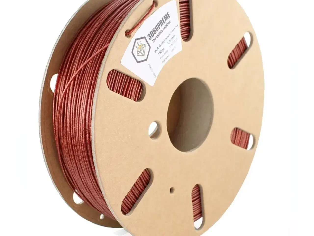 Billede 1 - Glitter - Metallic Copper Red - 3DE Supreme - PLA PRO - 1.75mm