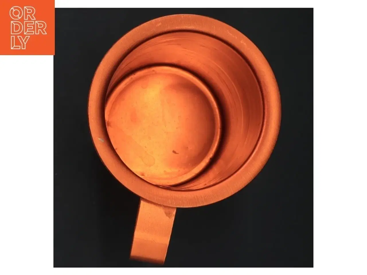Billede 2 - Kobberfarvet metal kande (str. Ø 10x17 cm)