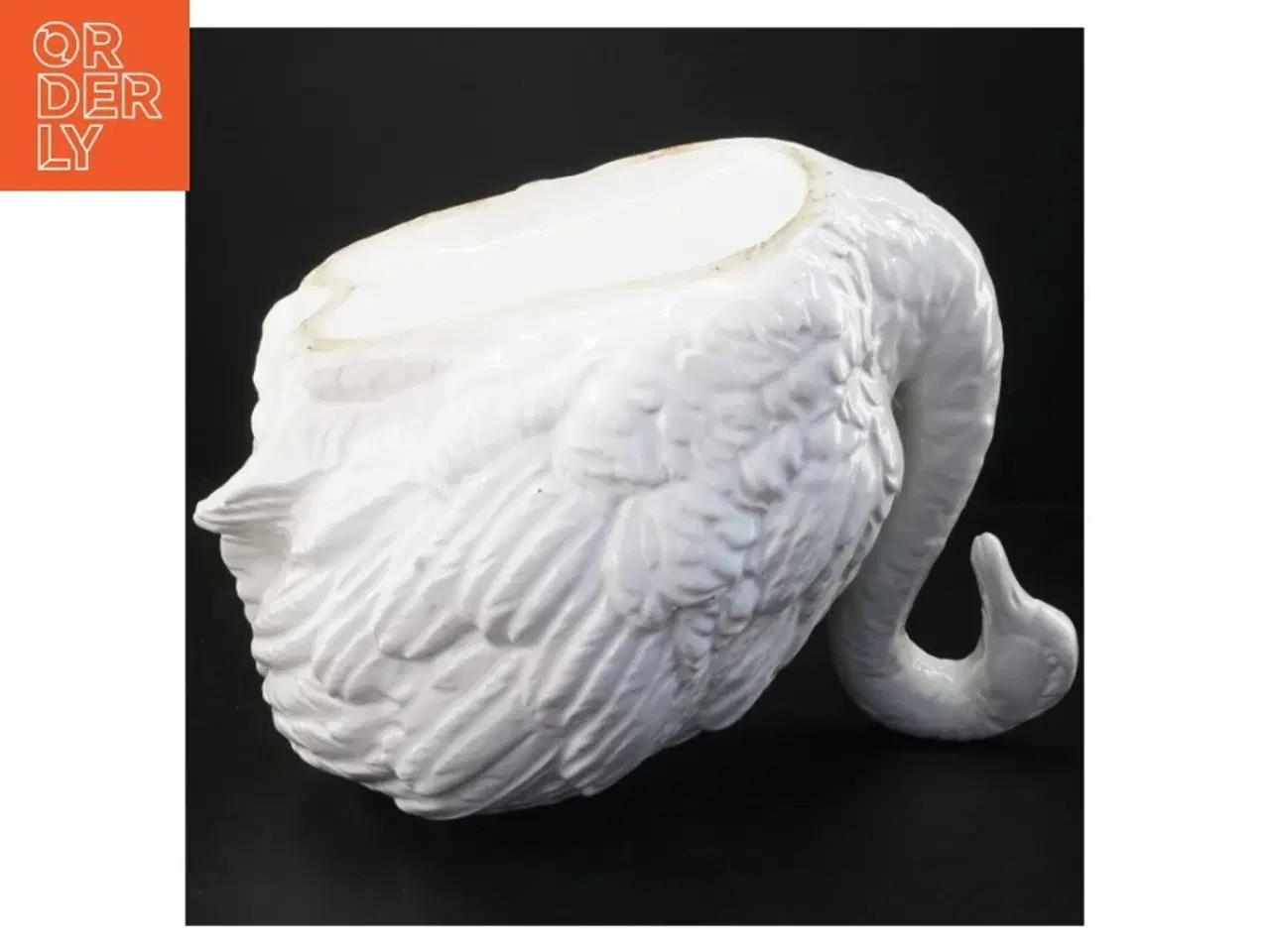 Billede 4 - Porcelæns krukke i svaneform (str. 27 x 23 x 22 cm)