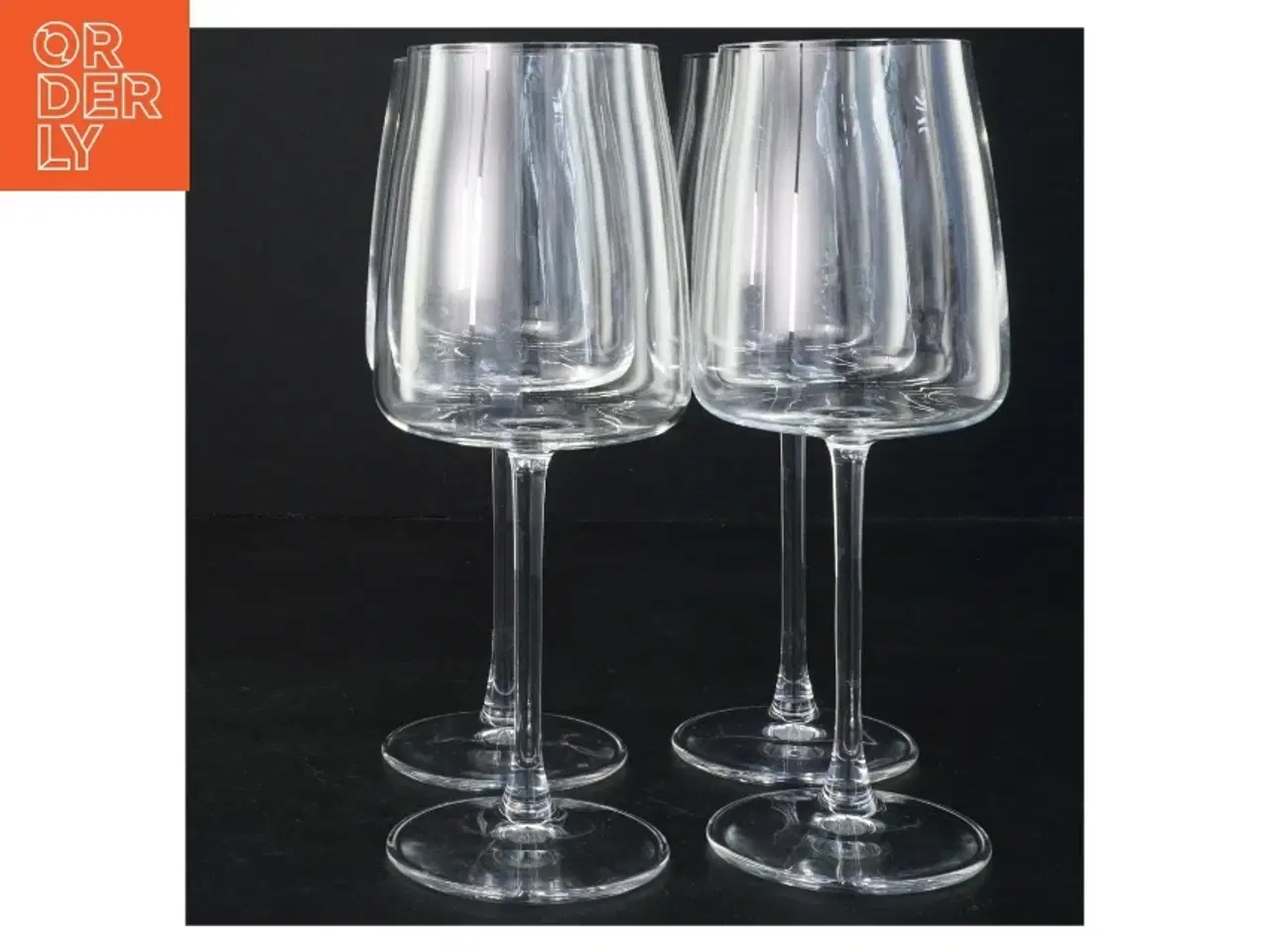 Billede 1 - Hvidvinsglas (4 stk) fra Lyngby glas (str. 21,5 x ø 6,5 cm)