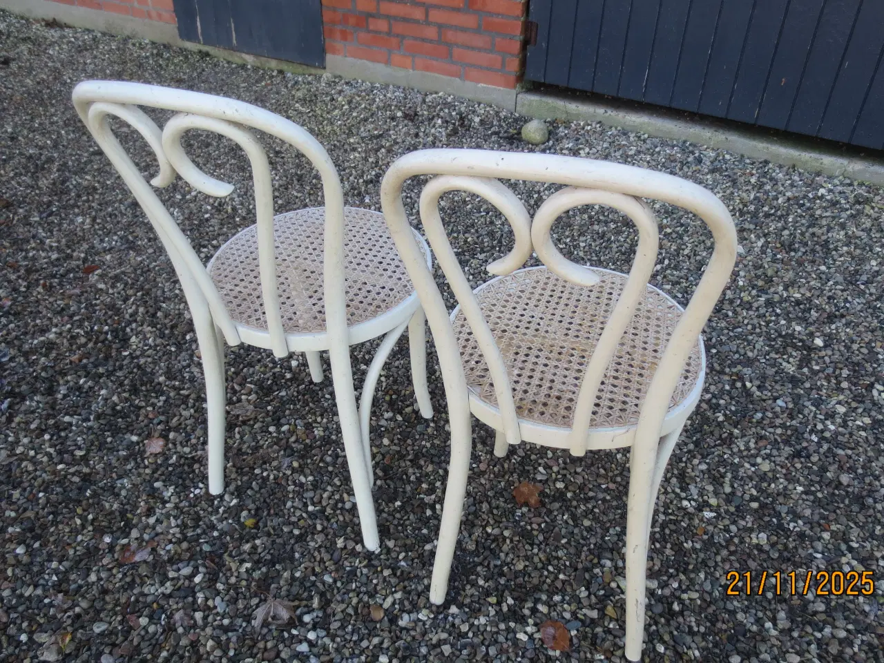 Billede 4 - 2 stk Franske Cafe Stole med Fletsæde