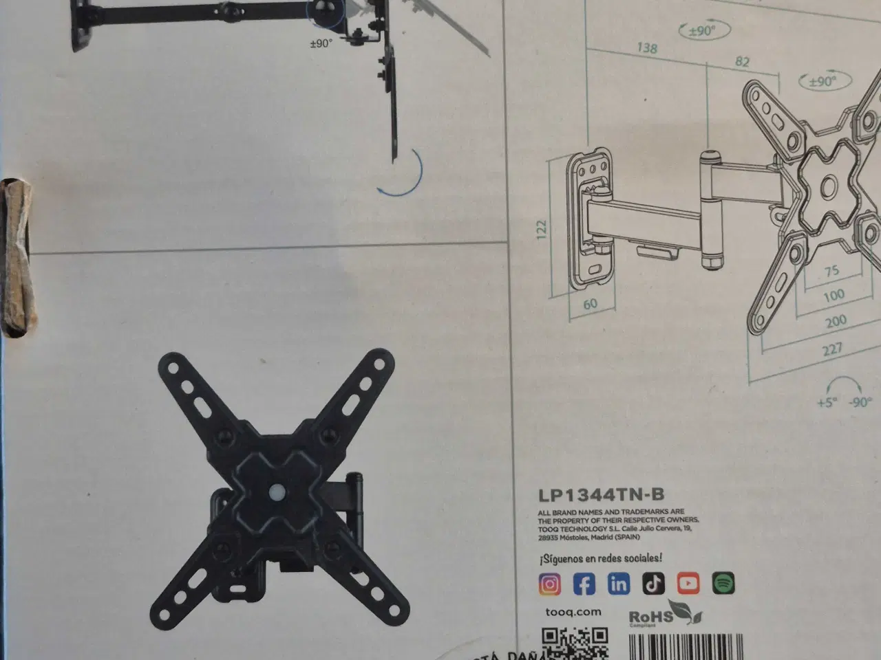 Billede 2 - TooQ tv vægbeslag 13"-43"