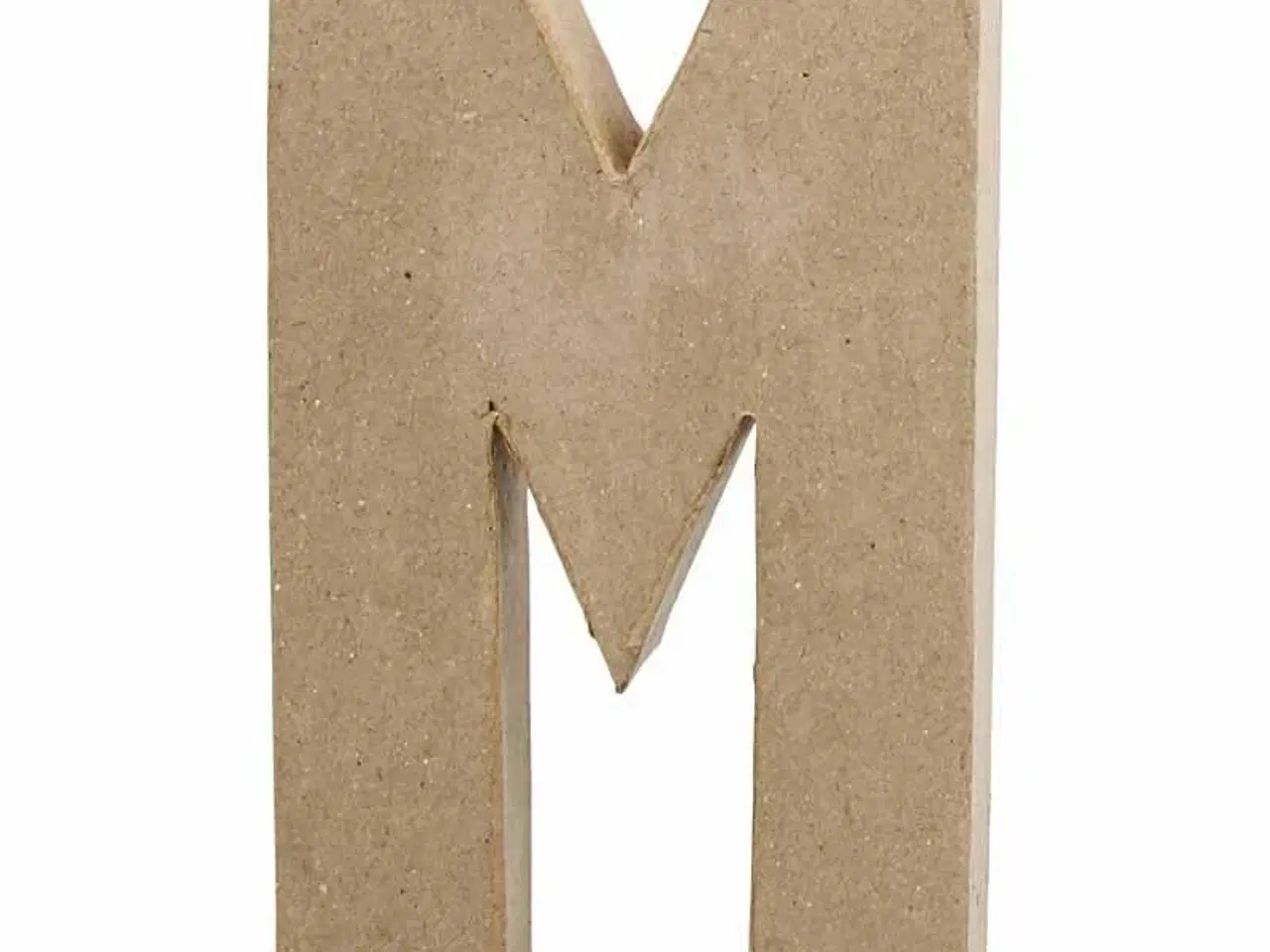 Billede 1 - Håndlavet Bogstav M i Papmaché - 20,5 cm