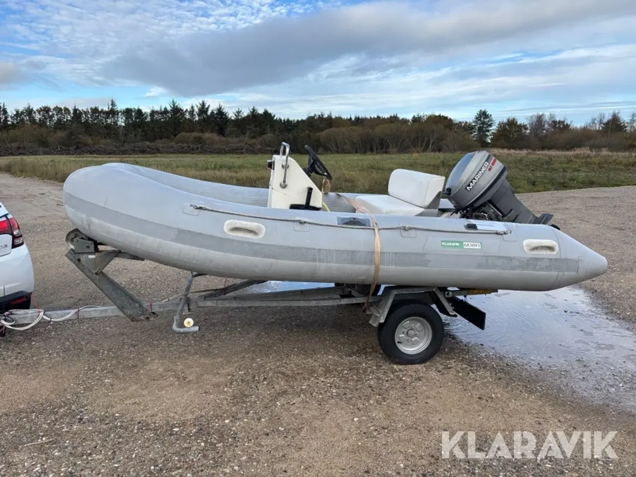 Billede 2 - RIB båd Brig 3,40 meter med 20 hk motor og vogn