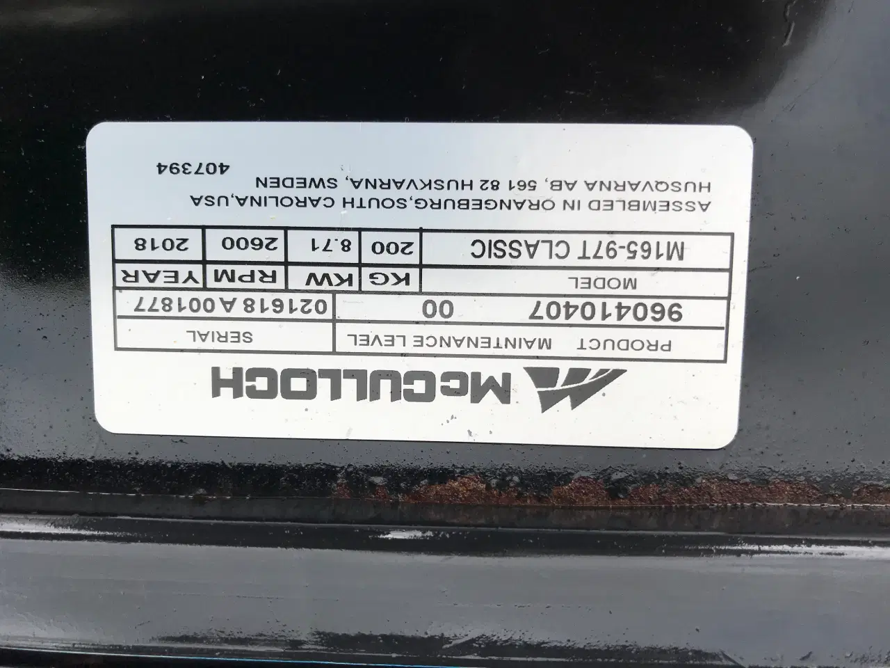 Billede 5 - Mc Colloch. År 2018