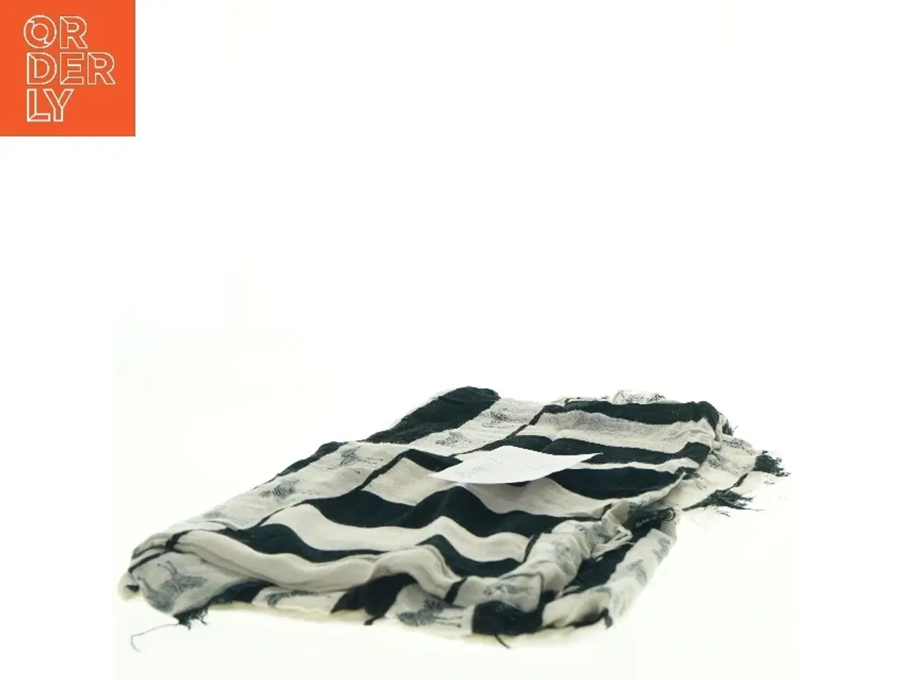 Billede 4 - Sort-hvid bomuldssjal fra Zara med zebra mønster (str. 1 x 2 m)