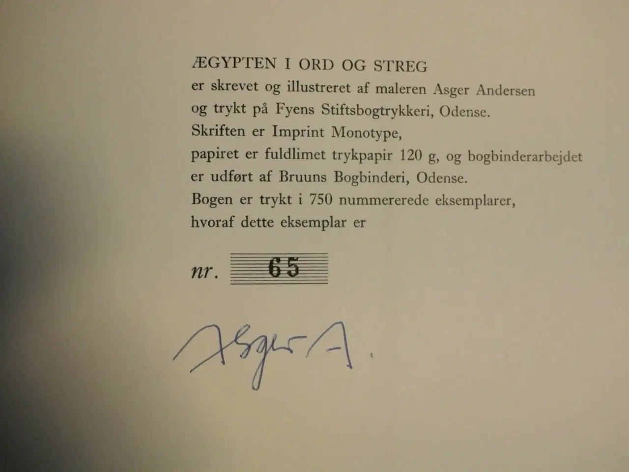 Billede 3 - ægypten i ord og streg nr. 65 af 750 eksemplarer, 