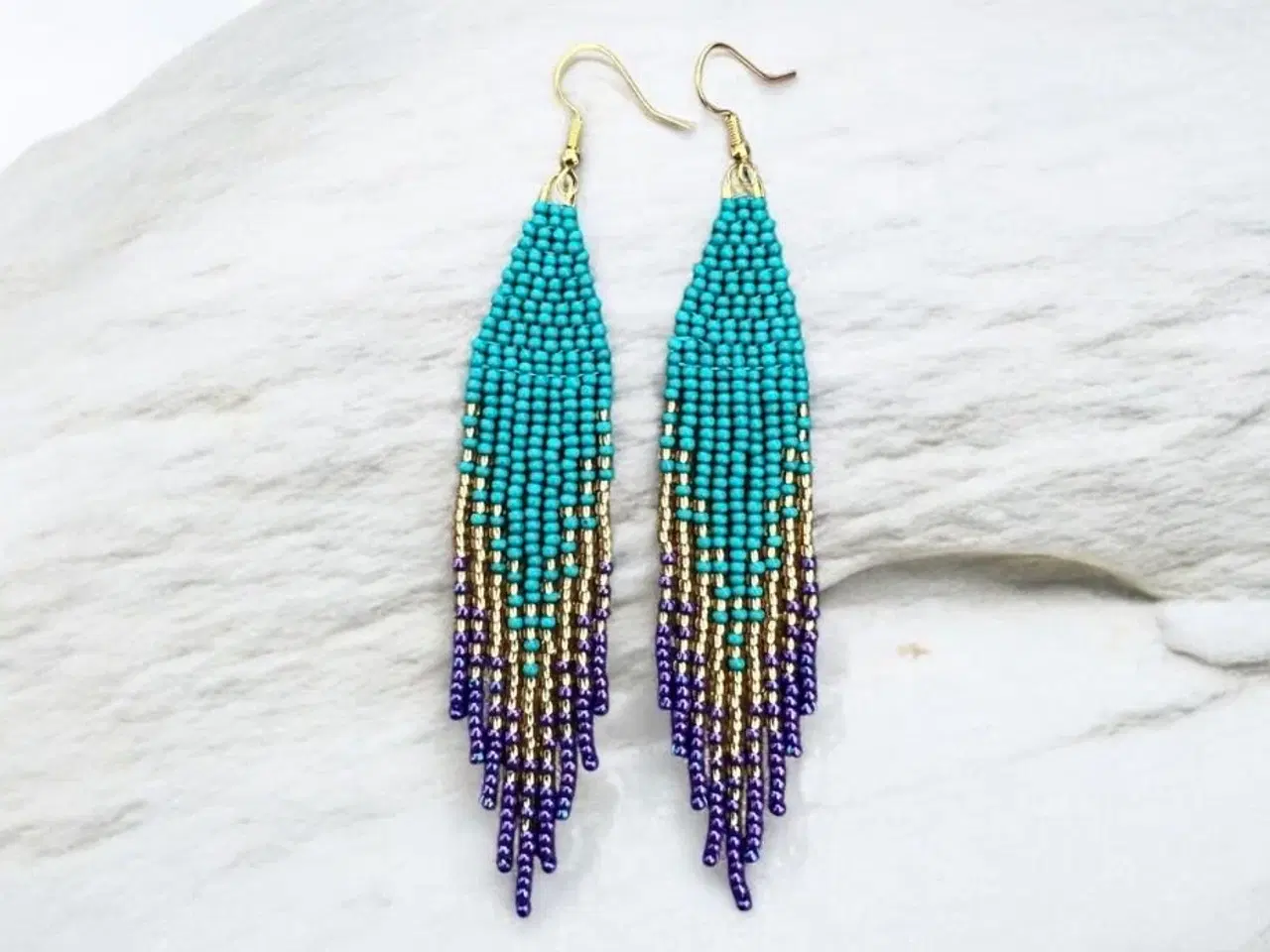 Billede 1 - Grønlandske øreringe, håndlavede 