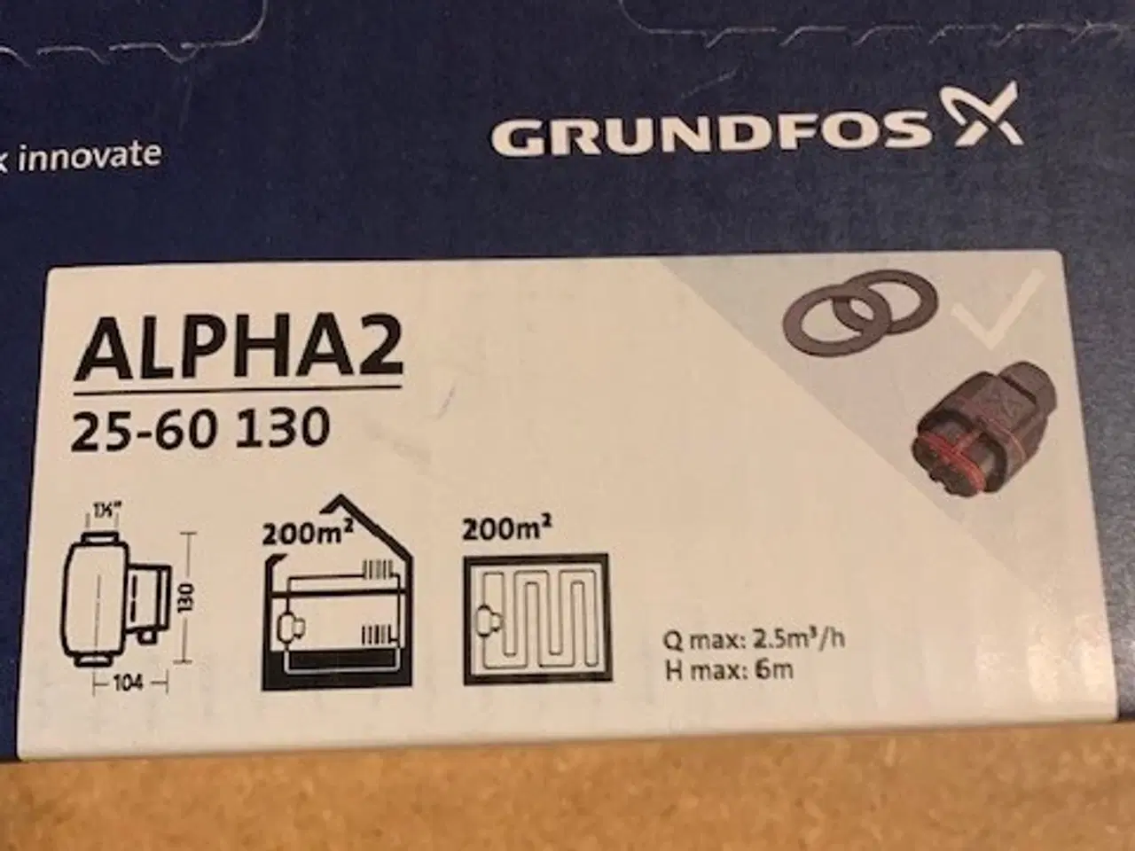 Billede 2 - Grundfos Cirkulationspumpe ALPHA2 25-60 130