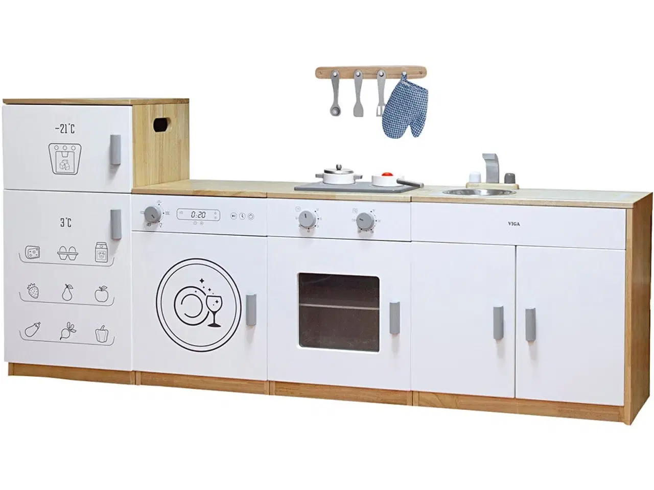 Billede 1 - VIGA Køkken, H: 55-79 cm, D: 34 cm, B: 40 cm, 4 dele/ 1 sæt