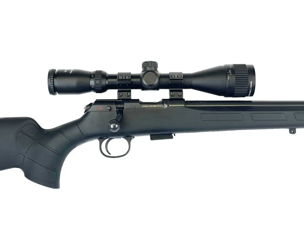 Billede 2 - CZ 457 salonriffelpakke med kikkert / lyddæmper kal. 22 eller 17 hmr-17 HMR