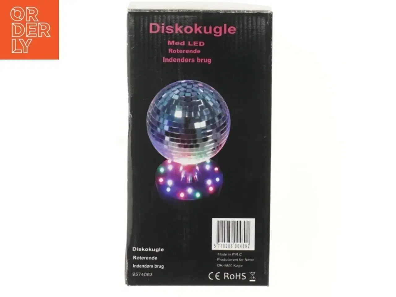 Billede 1 - Diskokugle med LED lys (str. 21 cm)