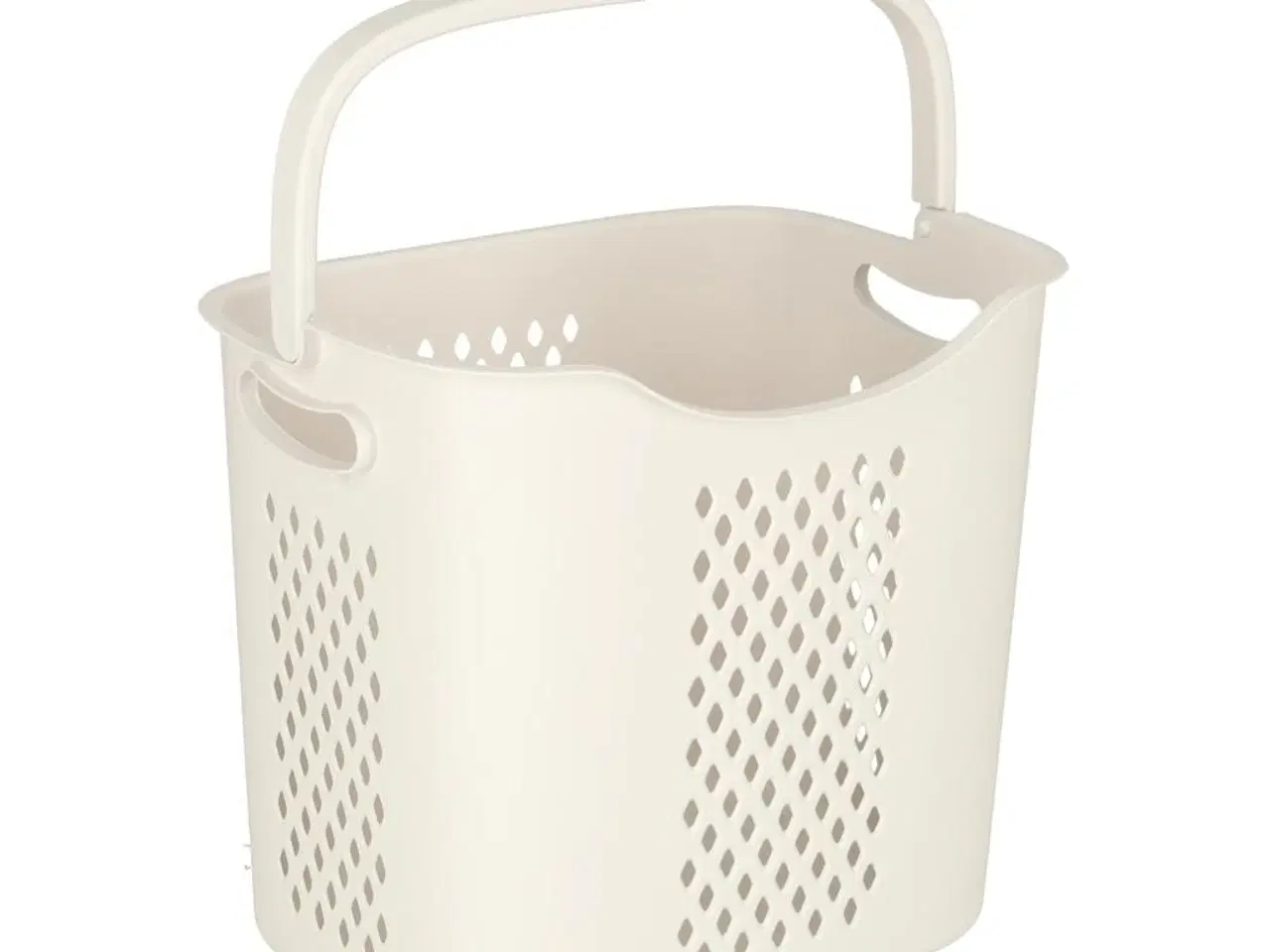 Billede 7 - Vasketøjskurv med dobbelte kurve på hjul – plast, 44 × 77,5 × 32 cm