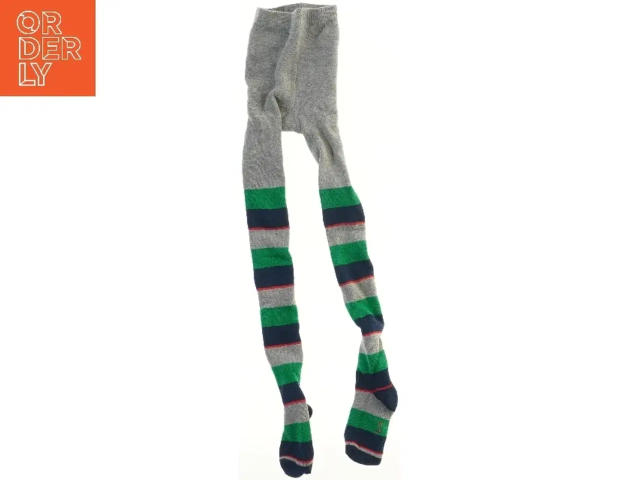 Billede 1 - Strikkede strømpebukser med farverige striber fra Lupilu (str. 110)