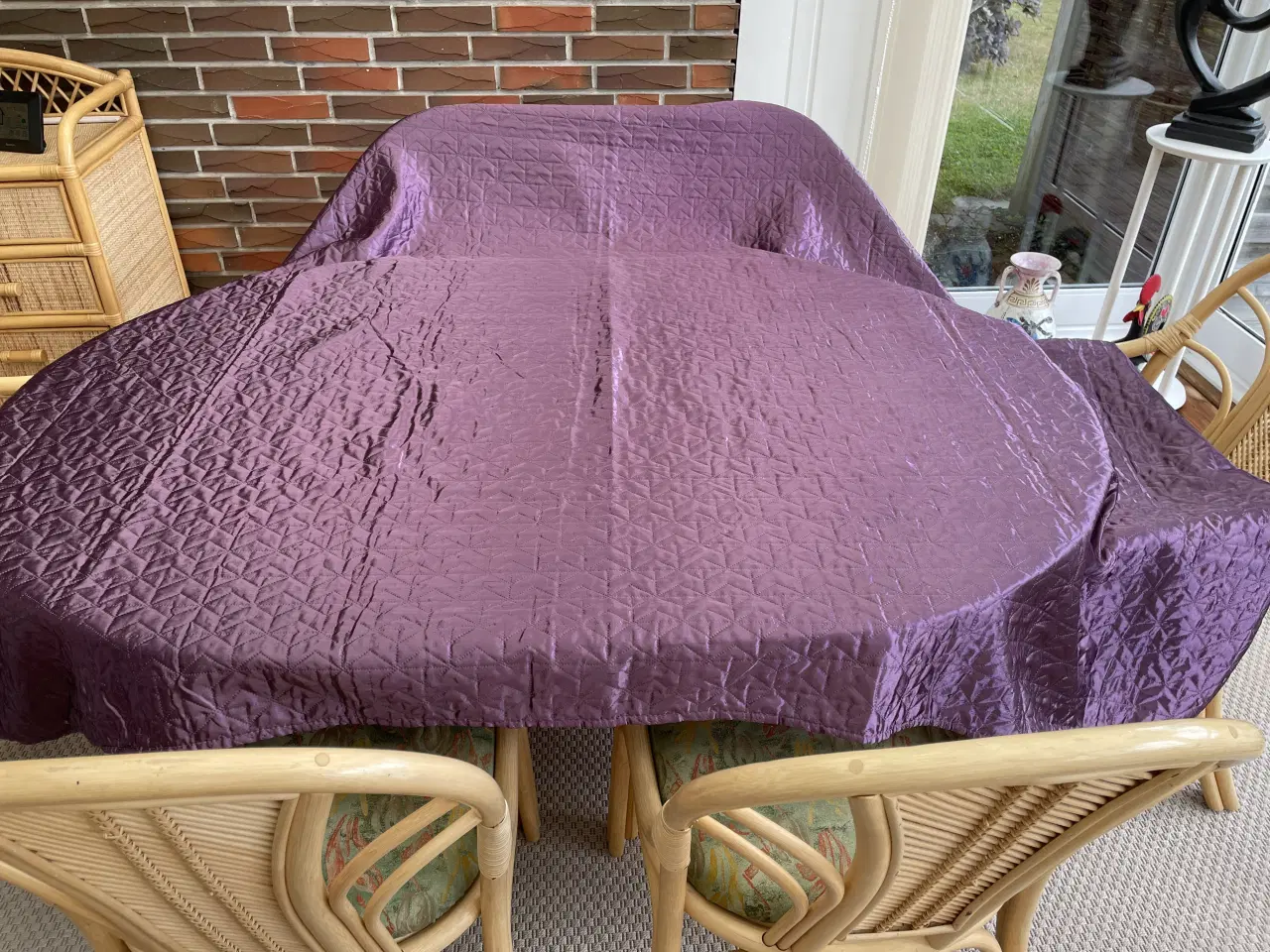 Billede 4 - Lilla sengetæppe 160 x 220 cm.