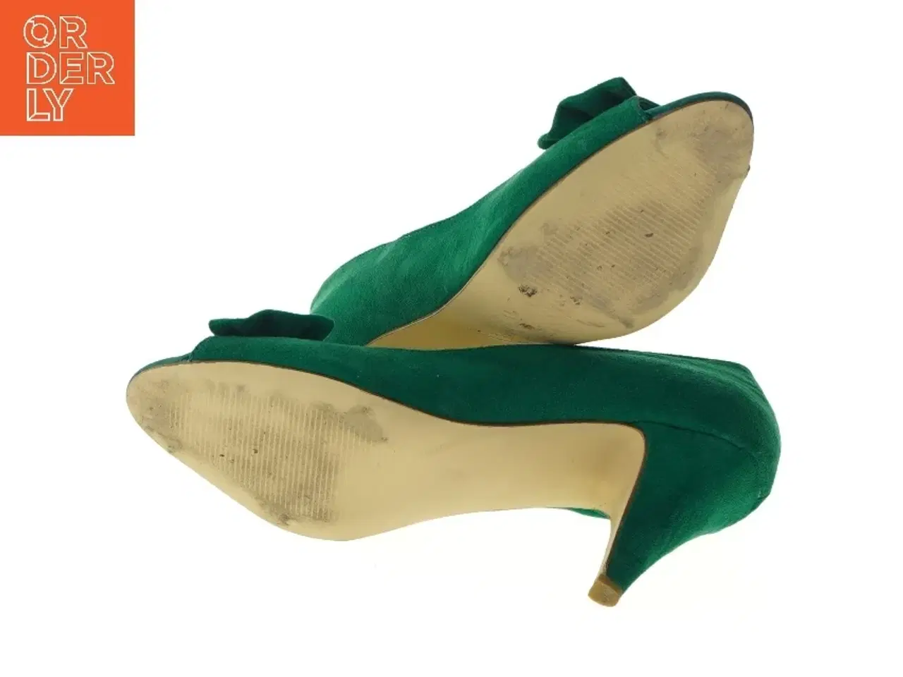 Billede 4 - Grønne stiletter med sløjfe fra H&M (str. 38 )