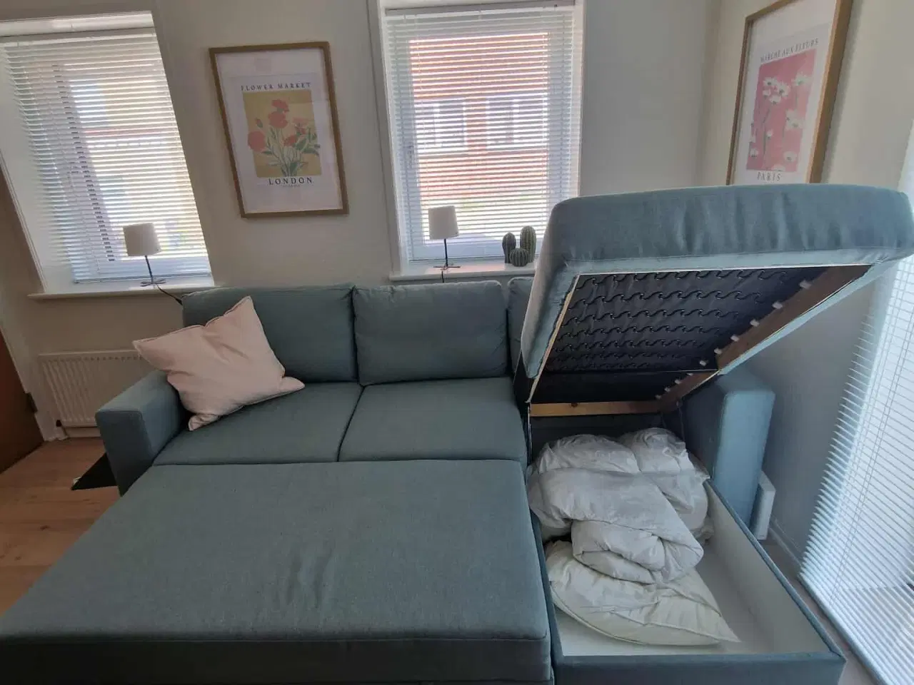 Billede 3 - Sofa med chaiselong og opbevaring 