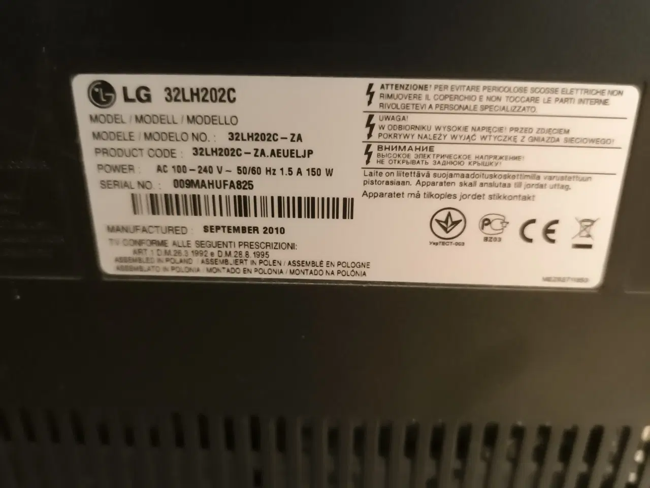 Billede 2 - LG 32LH202C