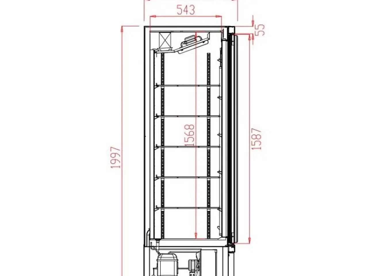 Billede 2 - Professionel displayfryseskab – 1880x710x1997 mm