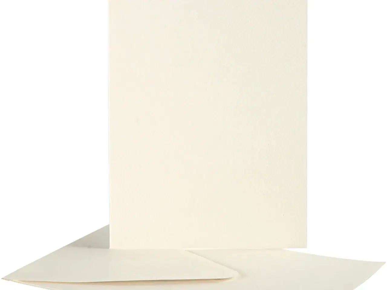 Billede 1 - Brevkort, kort str. 10,5x15 cm, kuvert str. 11,5x16,5 cm, råhvid, 10sæt/ 1 pk.