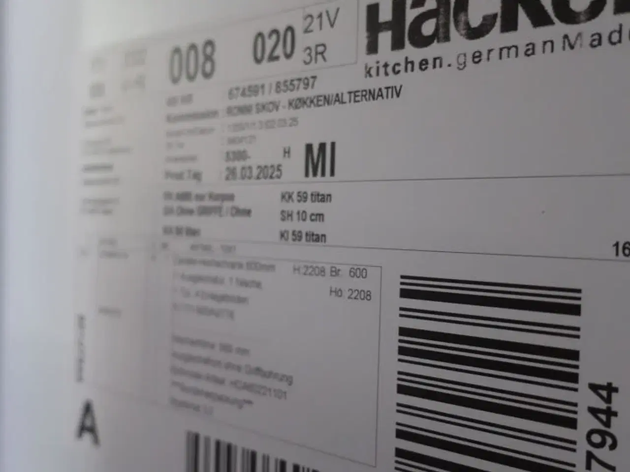 Billede 4 - Div. køkkeskabe HÄCKER og tilbehør, udstillingsmodel