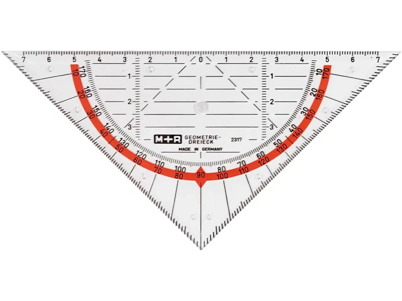 Billede 1 - Geometritrekant 16 cm - Præcise målinger i plast