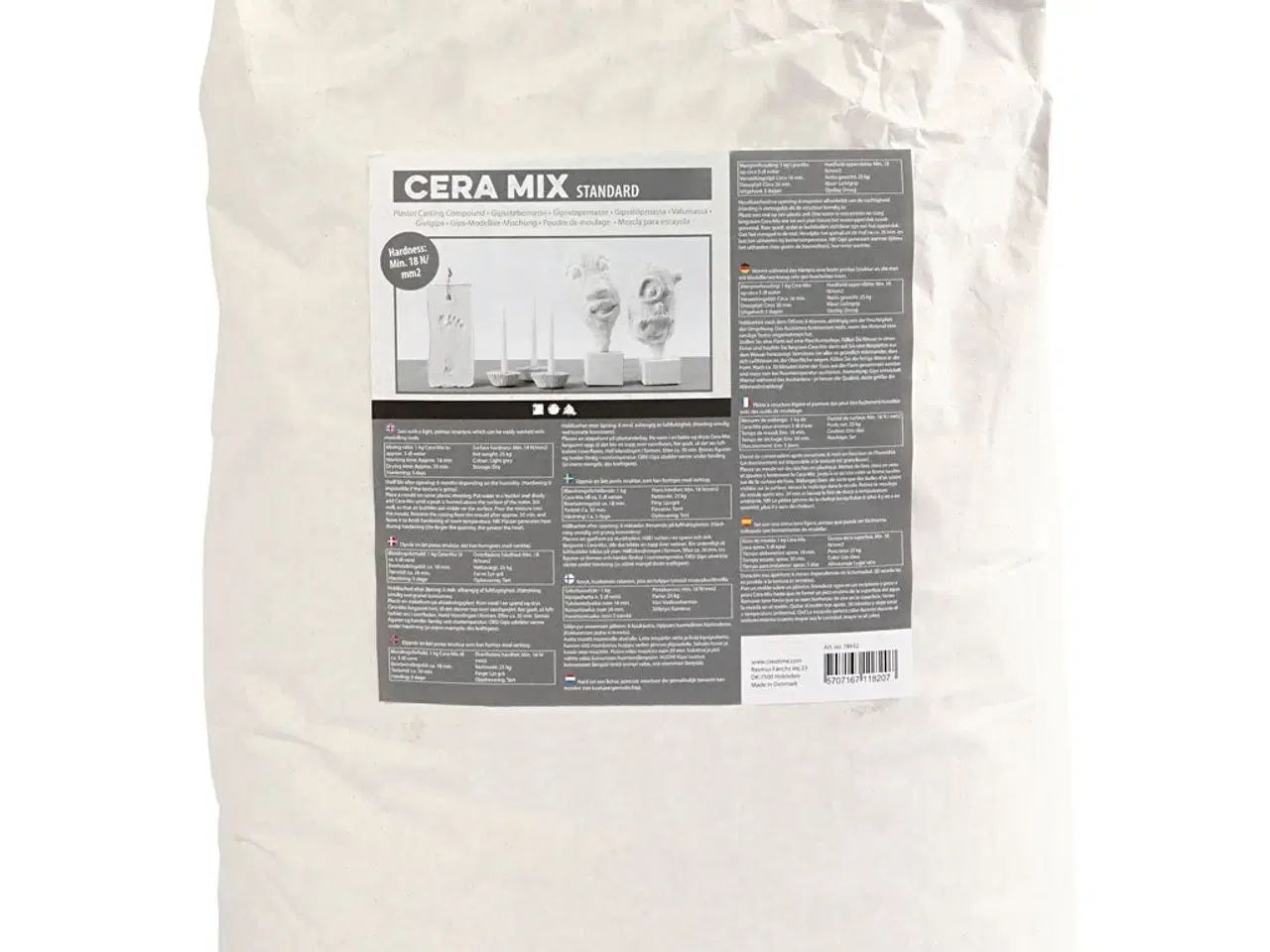 Billede 1 - Cera-Mix Standard modelgips, lys grå, 25kg/ 1 pk.