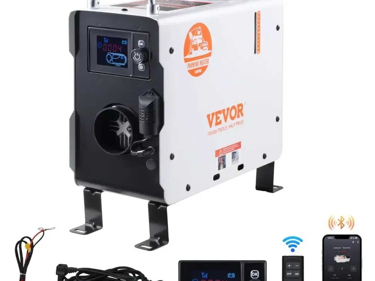 Billede 1 - VEVOR 2kW Dieselfyr med Bluetooth, CO-alarm