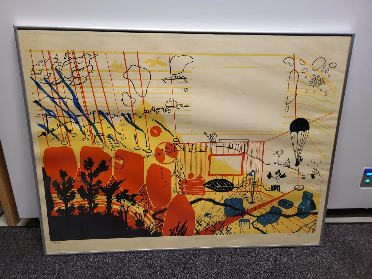 Billede 1 - Billede Ramme  40 kr. Mål. 62 × 81 cm.