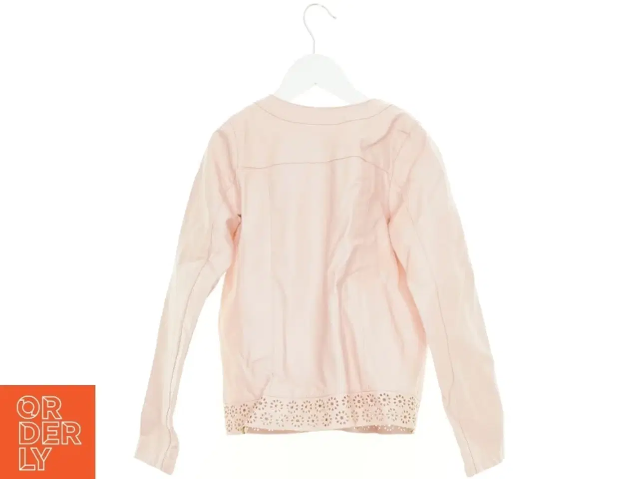 Billede 2 - Tahari Jakke i Læder look med Blonde Cutouts (str. 128 cm)
