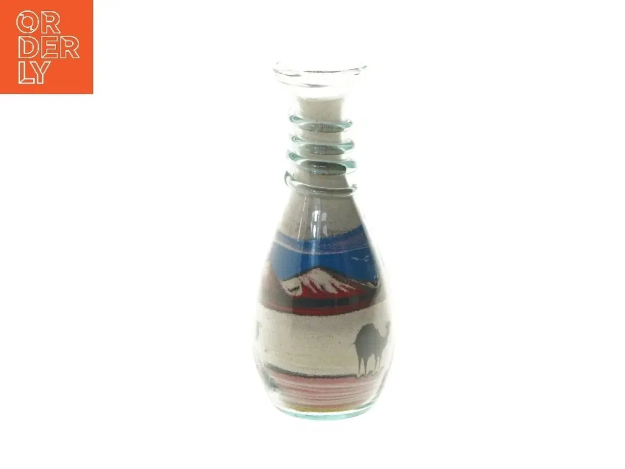 Billede 4 - Dekorativ vase med ørkenmotiv (str. 18 cm)