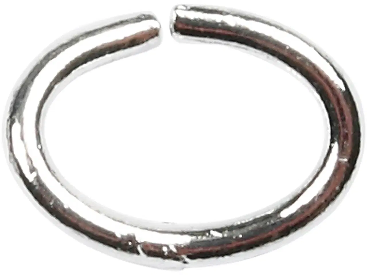 Billede 1 - Forsølvede oval-ringe 1 mm - 40 stk. pr. pakke