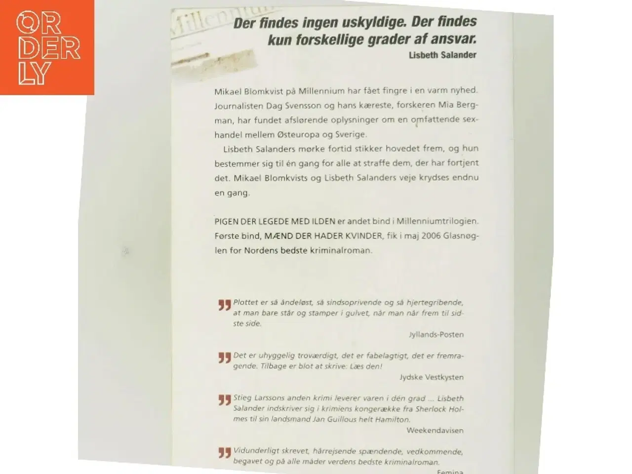 Billede 3 - Pigen Der Legede Med Ilden (Millennium, 2. Bind) af Stieg Larsson (Bog)