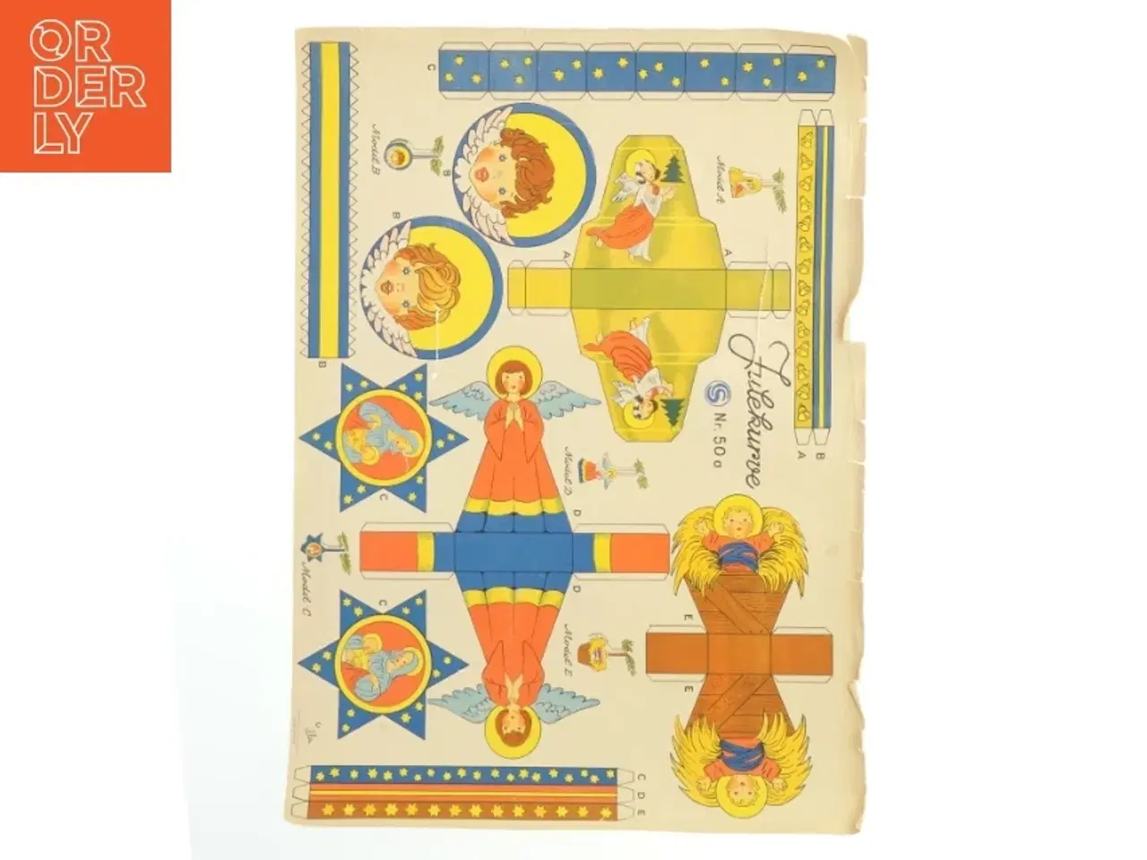 Billede 1 - Vintage papirklip, jule klip (str. 46x34 cm)