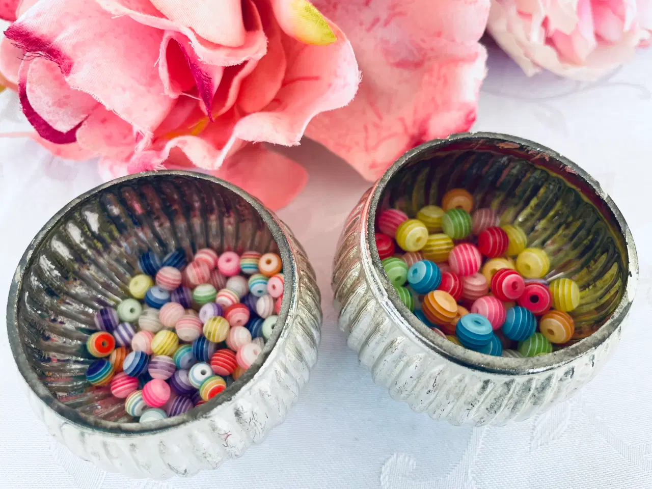 Billede 1 - Blandet regnbue perler 