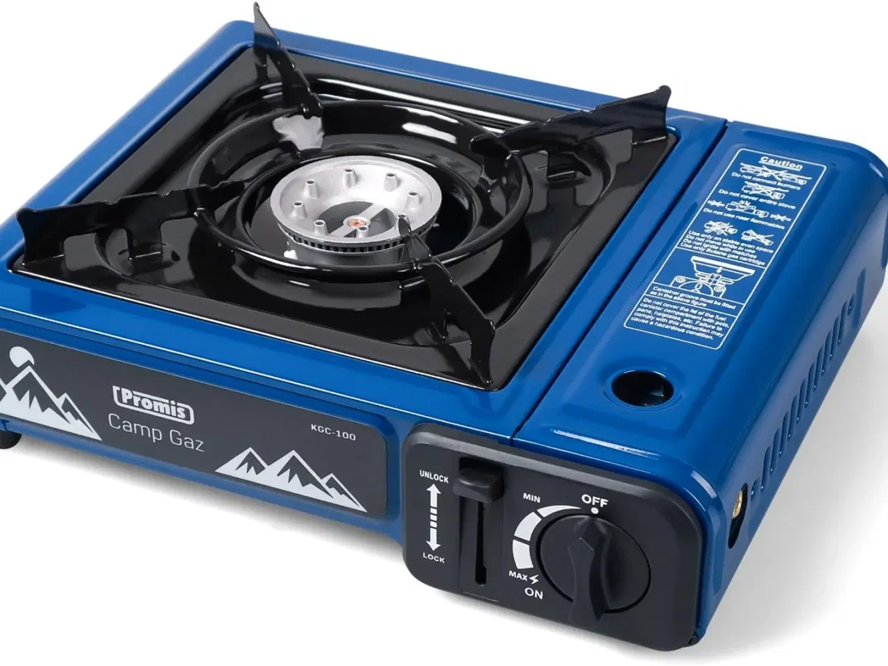 Billede 2 - PROMIS KGC-100 1-blus gas campingkomfur – bordmodel, blå